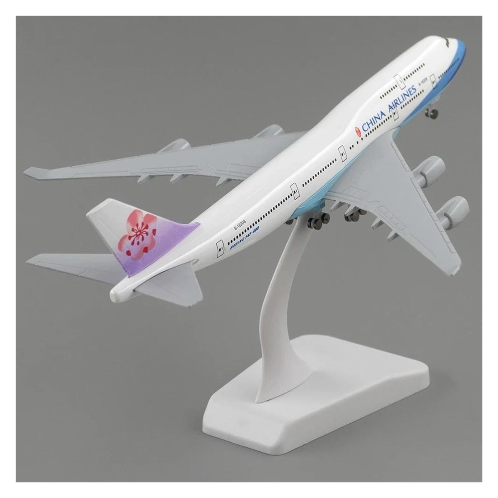 Odlewane zabawki samolotowe 20 cm dla linii lotniczych Boeing B747 z podwoziem Tajwan stopowy model samolotu stojak Diecast samolot z kołami zabawki do zbierania i wyświetlania