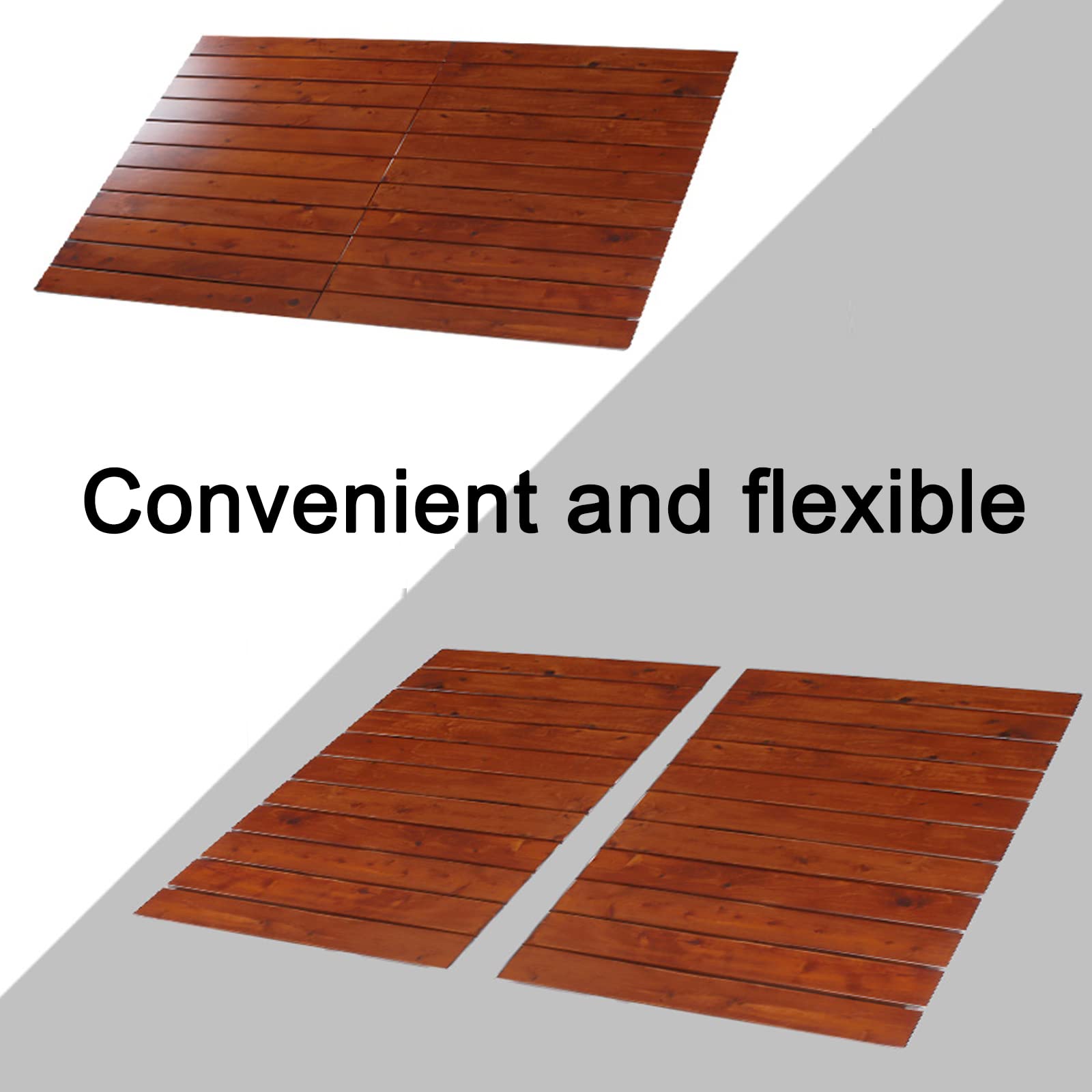Tappeto Doccia in Legno di Lusso,Pedana per Doccia Naturale,Grata Doccia Legno Ecologico,Tappeto Antiscivolo Doccia,Pedana in Legno Rettangolare,per Pavimento del Bagno (85x50cm/33x20in)