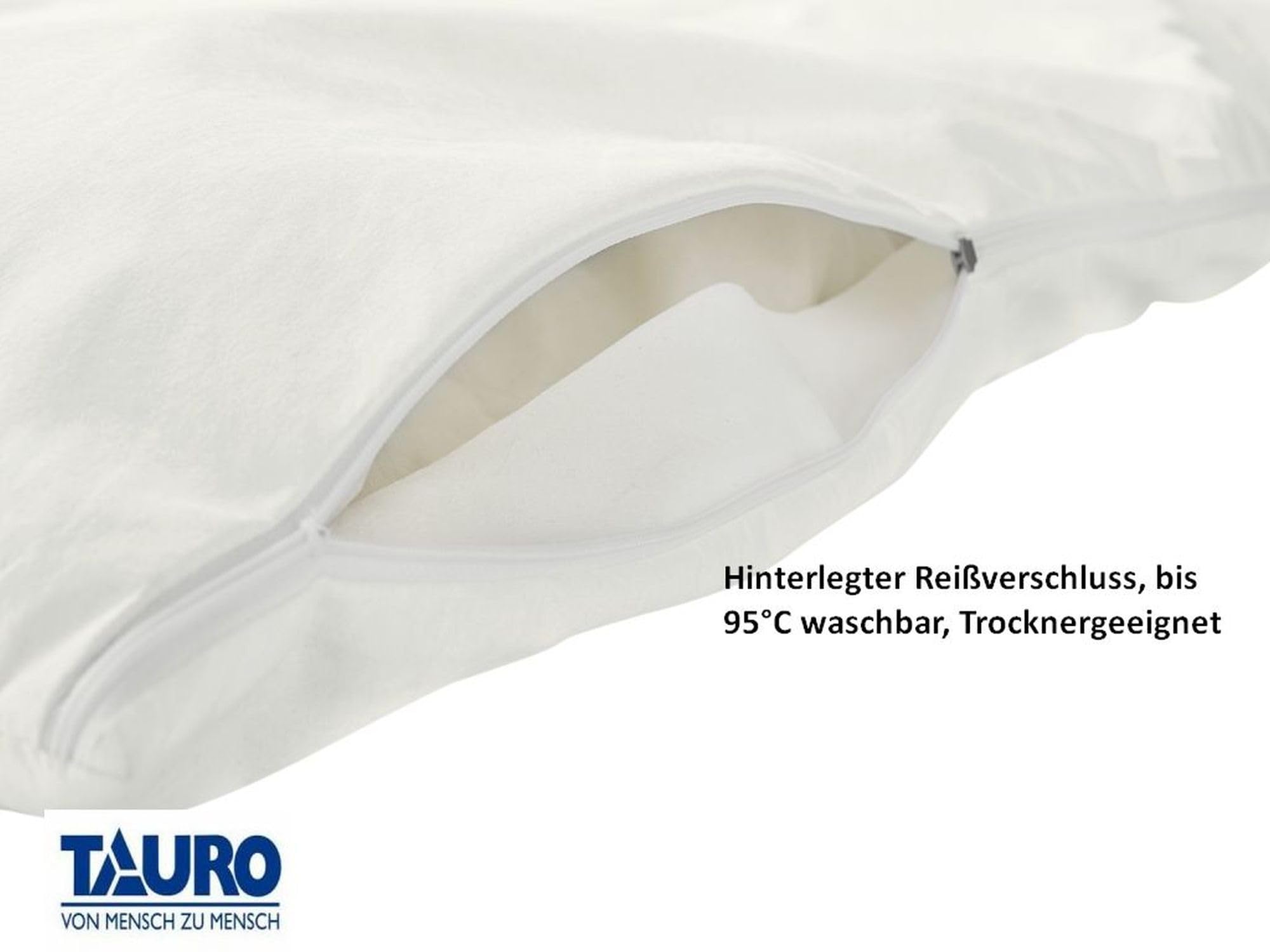 TAURO Allergiker Bettdeckenbezug Encasing 135x200 cm | Anti-Milben Oberbettbezug milbendicht | Zertifizierter Schutzbezug mit Reißverschluss