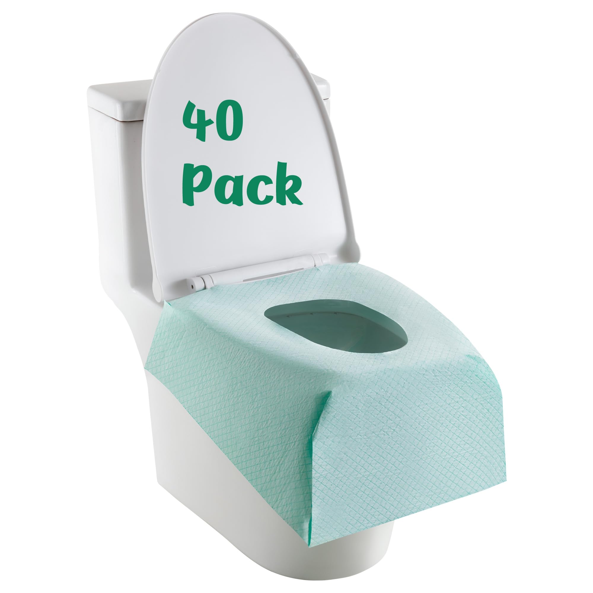 Toilet Seat Covers Disposable 40 Pack Full Coverage Waterproof Toilet Seat Cover for Adults and Kids Potty Training