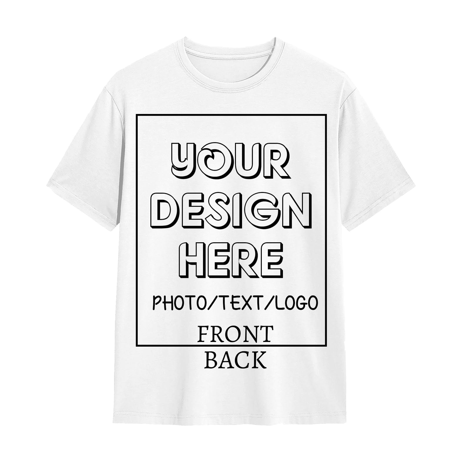 Bulk Custom Cotton Shirts for MenWomen Design Your Own Personalized Tshirt Customized Tshirts Add Photo Text Gifts