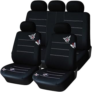 SUPVOX Acessórios Automotivos Conjunto De 9 Peças Assento Completo Capas De Assento Pretas Capas De Assento De Carro Para Bancos De Automóveis Todas As Estações Capas De Assento De