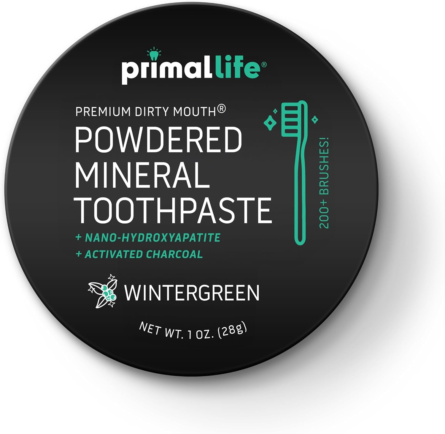 Dirty Mouth Organic Toothpowder (1 Ounce (Pack of 1), Charcoal Wintergreen)