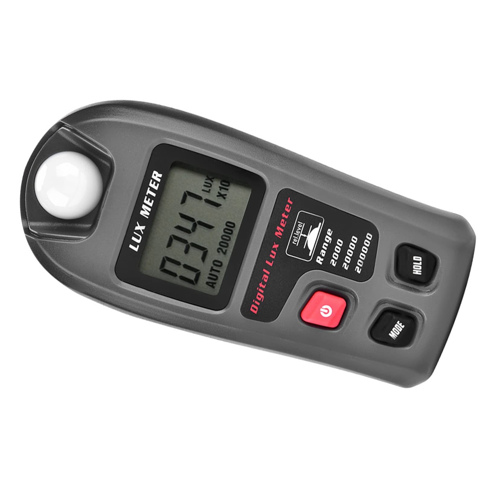 MT - 30 Luxmetro digitale con ampio display LCD, misuratore di illuminamento per test ambientali, tester di illuminazione con intervallo automatico, funzione di mantenimento min/ma