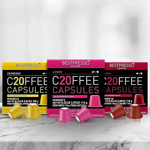 Miniatura 4 de Bestpresso Café para Nespresso Paquete Original con sabor y sin sabor, paquete variado de 240 cápsulas en total