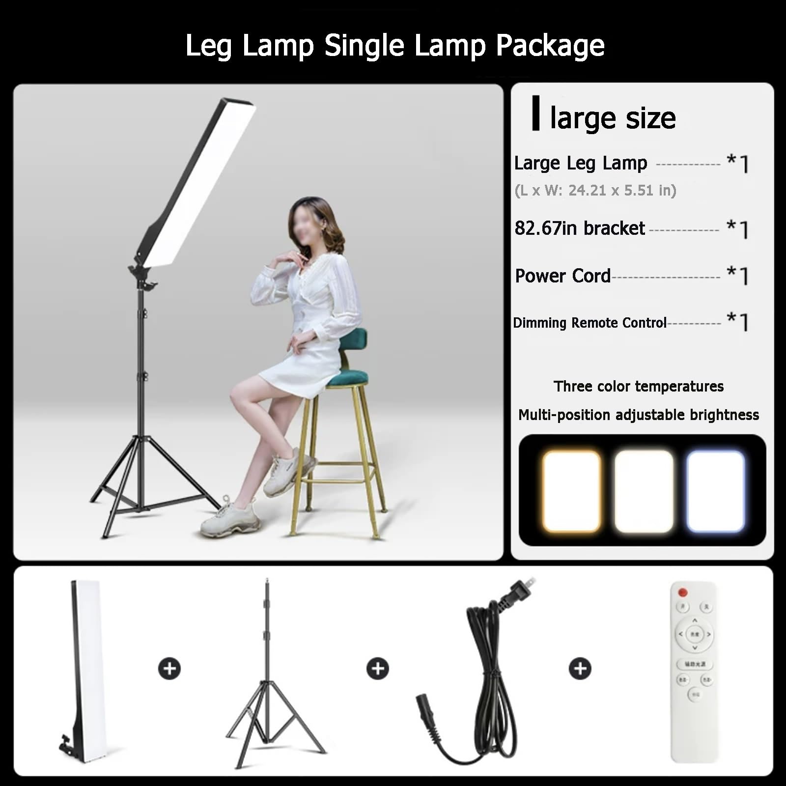 Luce di Riempimento A LED, Luce Fotografica A LED Dimmerabile 2500K-7500K, Kit di Luci per Studio Fotografico Regolabile con Supporto per Treppiede, per Riprese Video In Studio, Ritratto In Diretta St