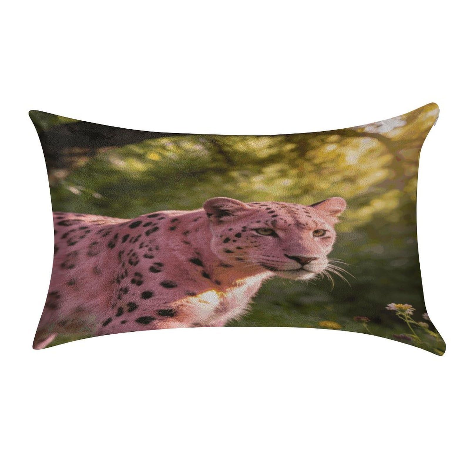 Fodpand Style Powdered Leopard Shadow Pillowcase,Elegant Designed Home Decor,Velvet Pillowcase,Soft And Cozy,Pillow Case Cover With Hidden Zipper For Bedroom, Sofa, Couch