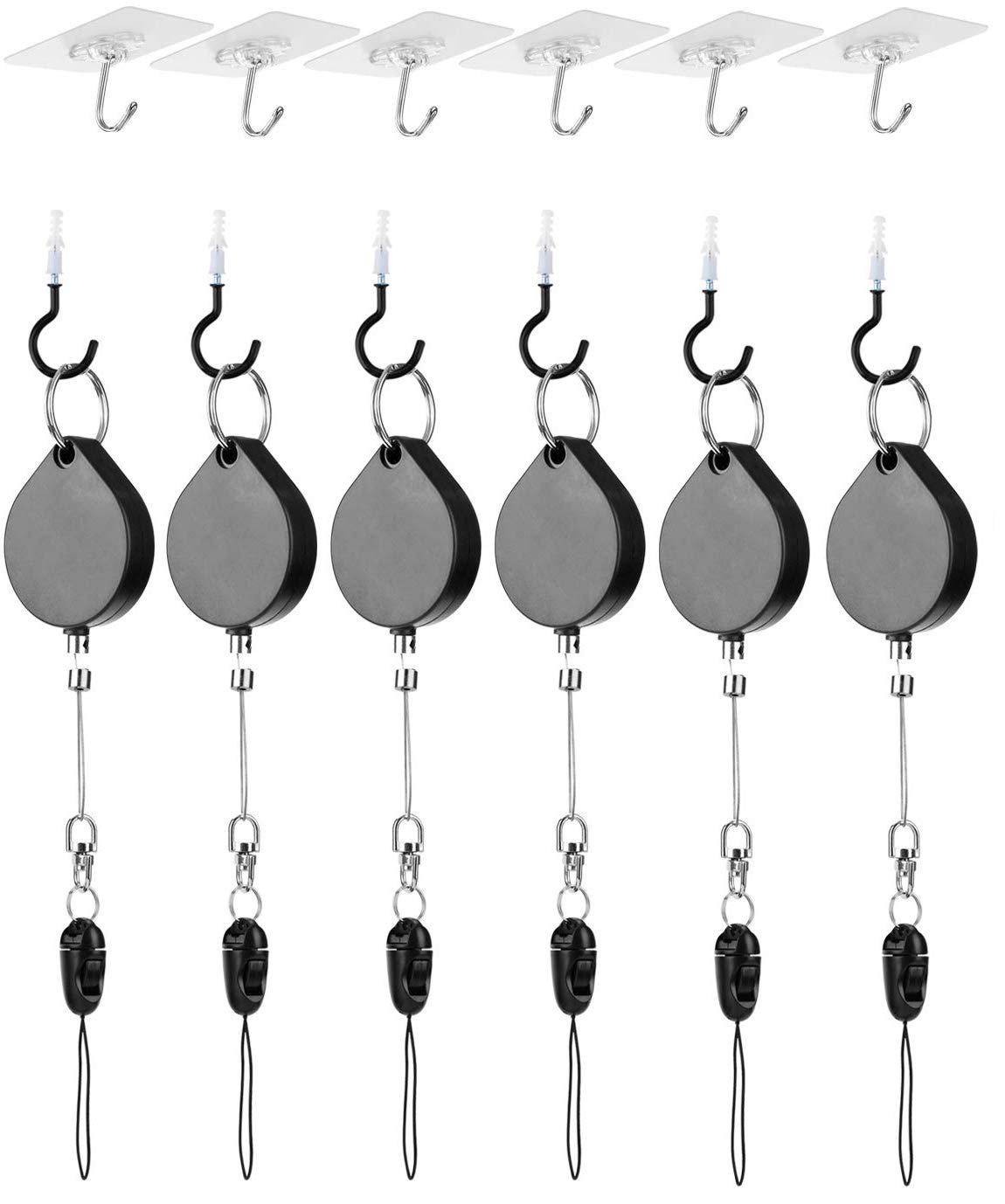 VR Cable Management Retracable Ceiling Suspension System for HTC Vive/Oculus Rift/Sony Playstation/Lenovo Explorer/Samsung Odyssey/HP/Acer/Dell Wired Virtual Reality Headset 6 Pack by Lunies