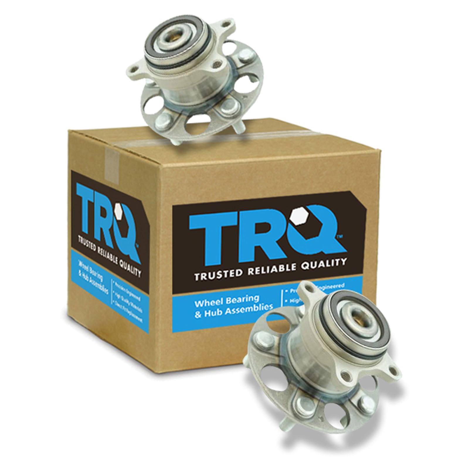 TRQ Rear Left and Right Wheel Bearing and Hub Assembly Set 2 Piece