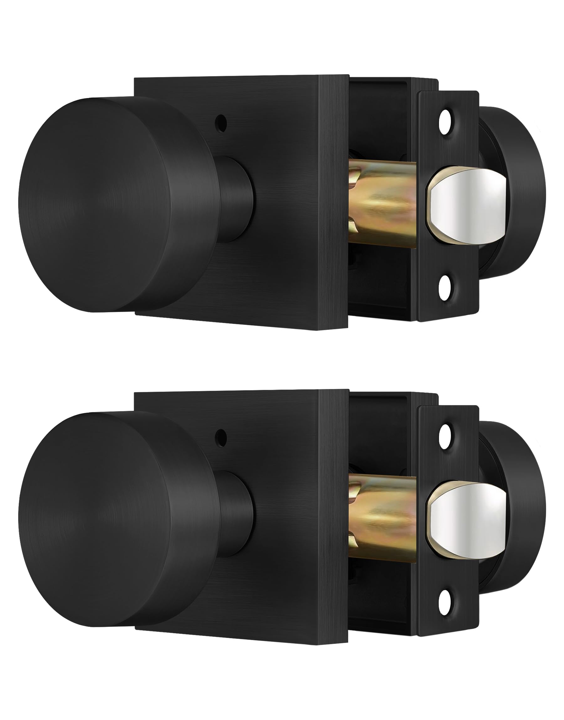 Matte Black Passage Door Knobs - 2 Pack -9