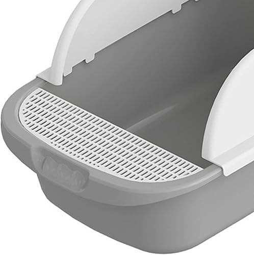 Miniatura 3 de Bothyi Bandeja de arena para gatos fácil de limpiar, sin olor, de alta cara, para gatos, inodoro, mascotas, bandeja de arena para mascotas con parte