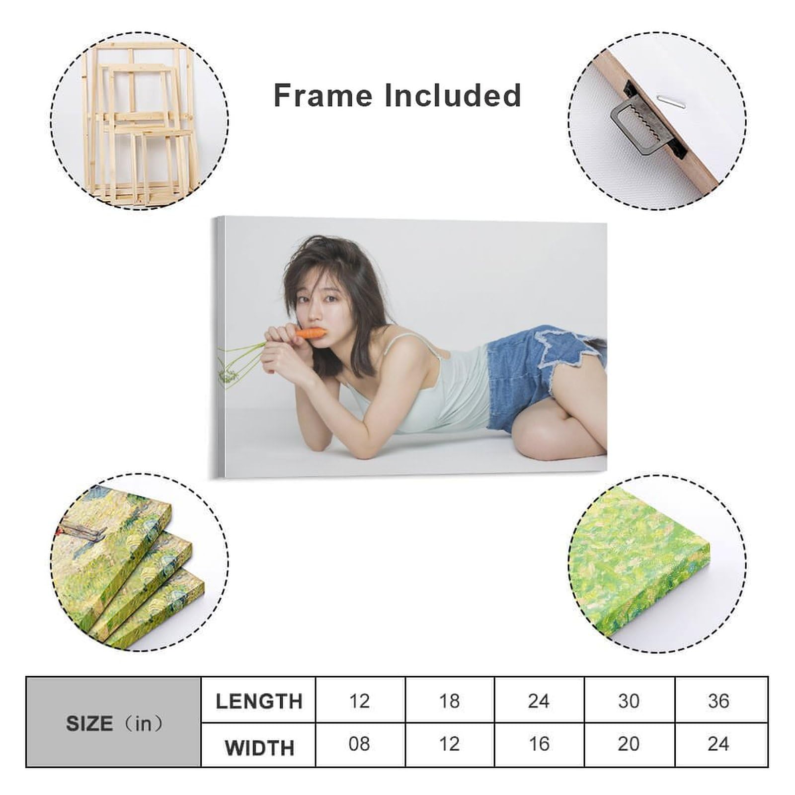Amazon.co.jp: 女優の「吉岡里帆」写真 (12) プリント キャンバス 絵画