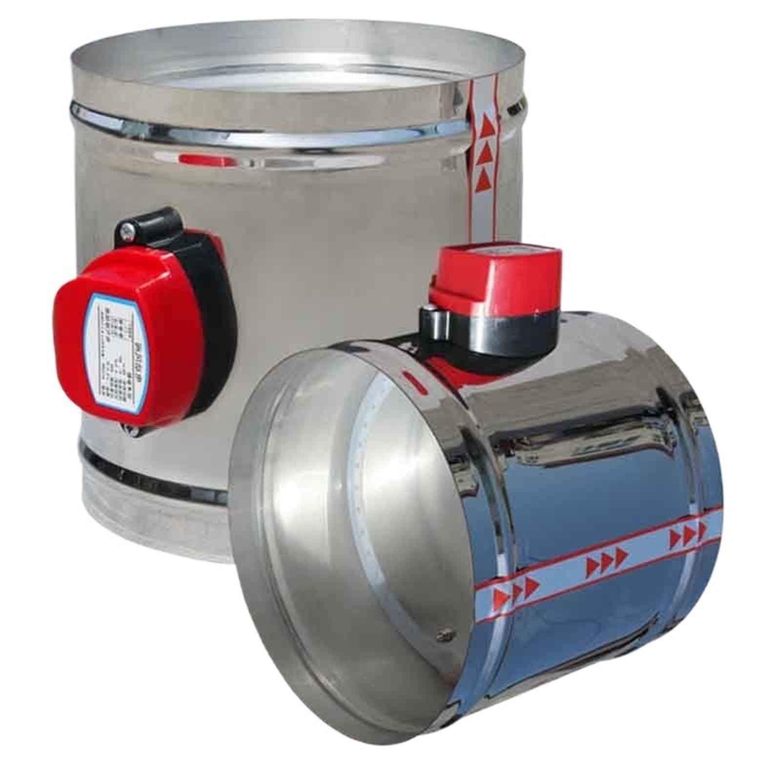 Siłownik zaworu amortyzatora powietrza 220 V 24 V 12 V 1 Nm Elektryczny zawór kanału powietrznego Zmotoryzowany zawór rury odpowietrzającej 60-200 mm ze stali nierdzewnej (100 mm, AC24V)