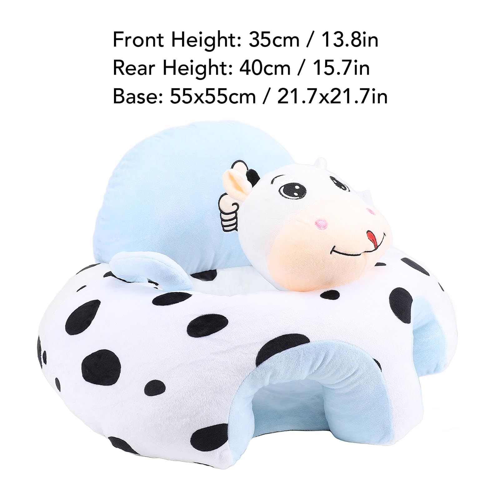 Soft Infant Support Seat, Animal Shape Learning Chair with Handles, Anti Slip Bottom, for Home Use