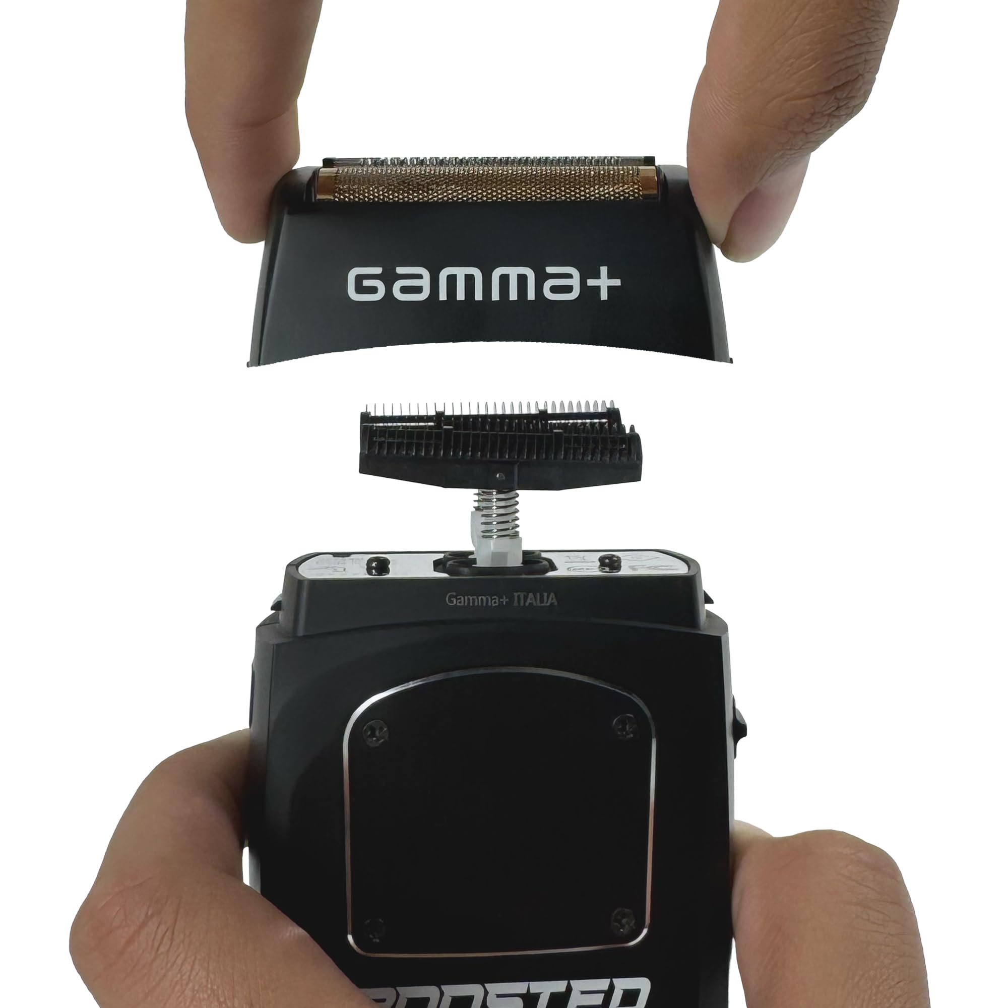 GAMMA+ Replacement Gold Titanium Foil Head & Set of 2 Stainless Steel Echo Cutters Compatible with Gamma+ Boosted Shaver