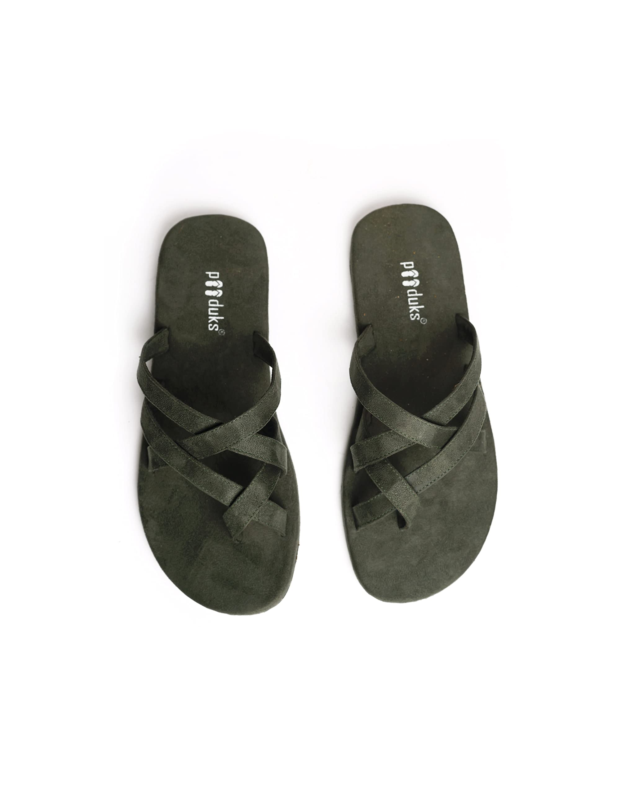 Paaduks Green Crossover Flats for Men|Slip onPremium Soft Cushioned Insole| Vegan Suede (B09VPSLY7K) Amazon Price History, Amazon Price Tracker