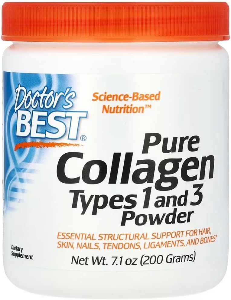 Doctor’s Best – Pure Collagen Types 1 and 3 | Hydrolysed Collagen Powder for Skin, Hair, Nails and Joints – 200g