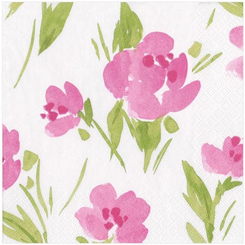 Caspari Garden Party Paper Luncheon Napkins in Fuchsia