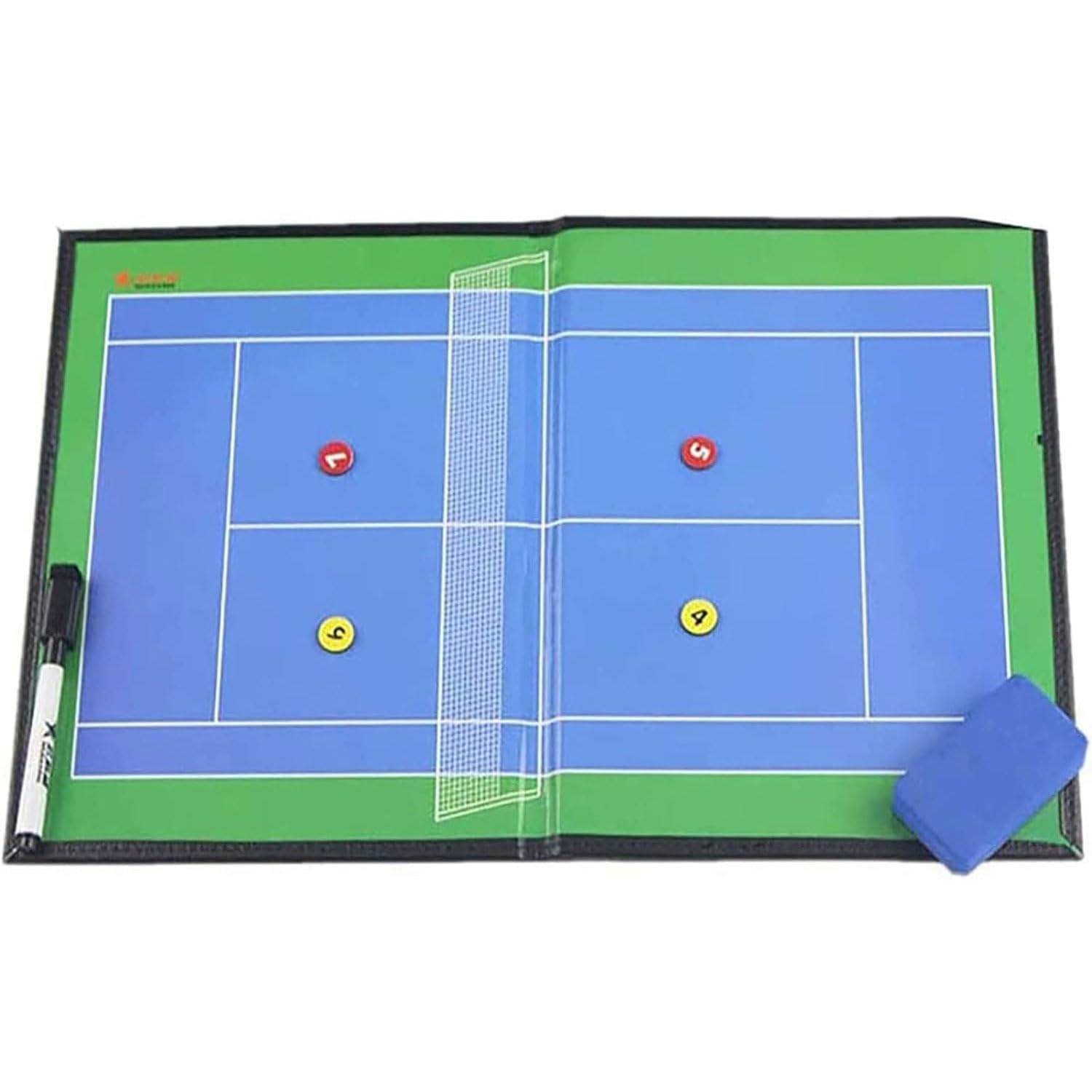 esmen Tactical Board, Tennis Coaching Portable Trainer Clipboard Tactical Magnetic Kit Ideal for Tactics and Game Adjustments