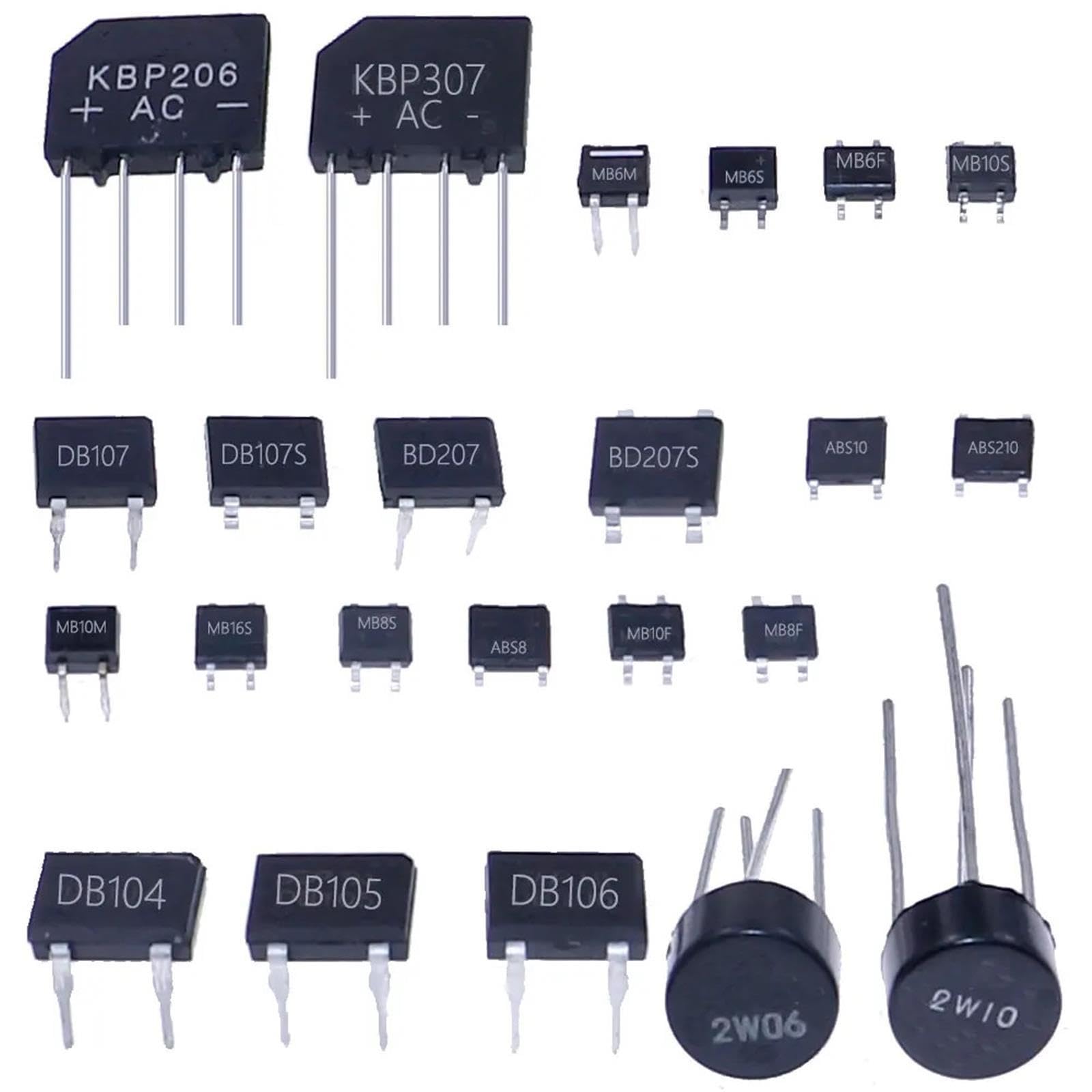280 Pezzi, 27 Modelli: Kit Raddrizzatore A Ponte DB106, KBP206