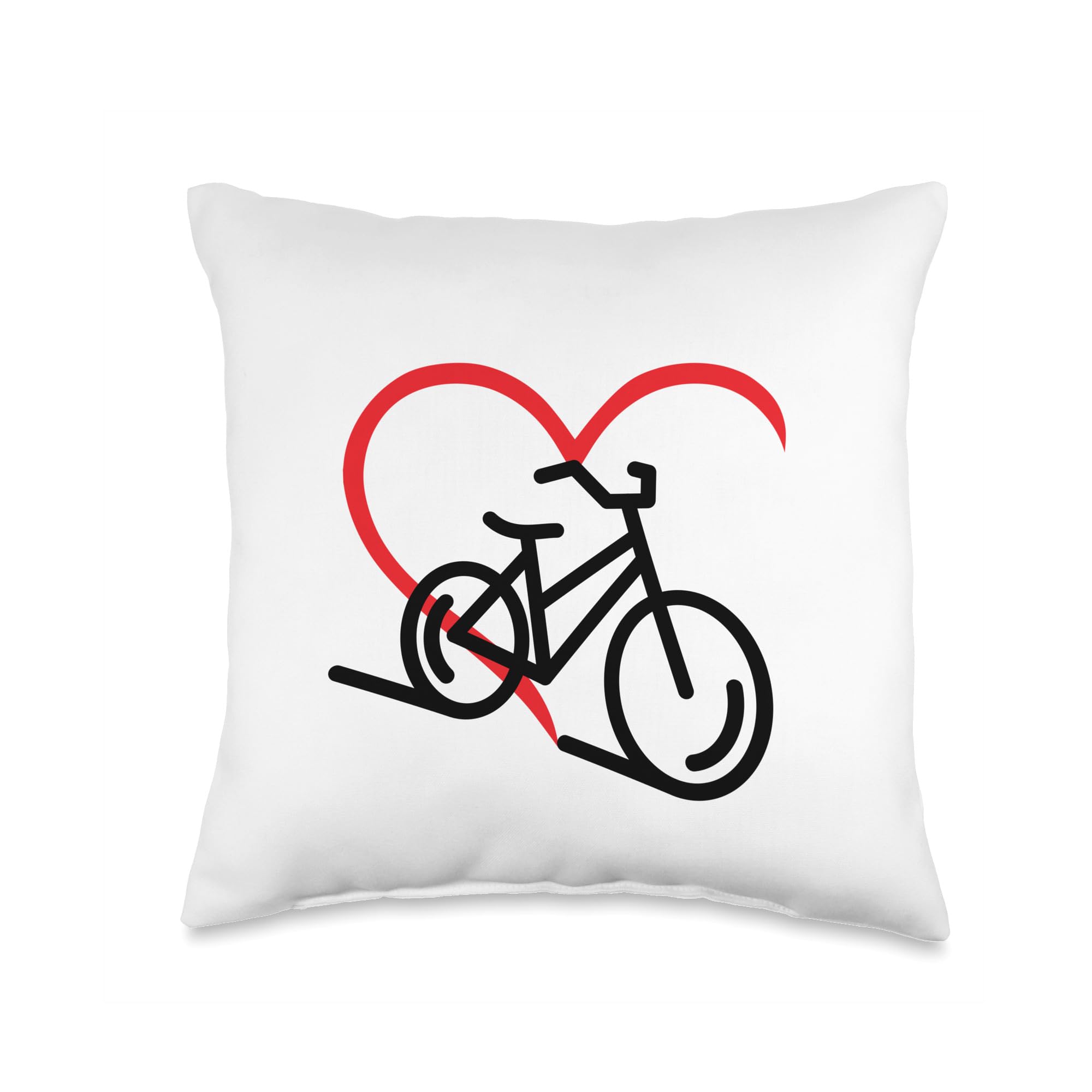 Love Bike Throw Pillow, 16x16, Multicolor