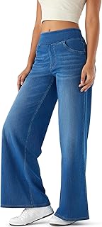 LighterGlide Women's Baggy Jeans High Waist Wide Leg Jeans for Woman Casual Loose Jeans Straight Leg Denim Pants