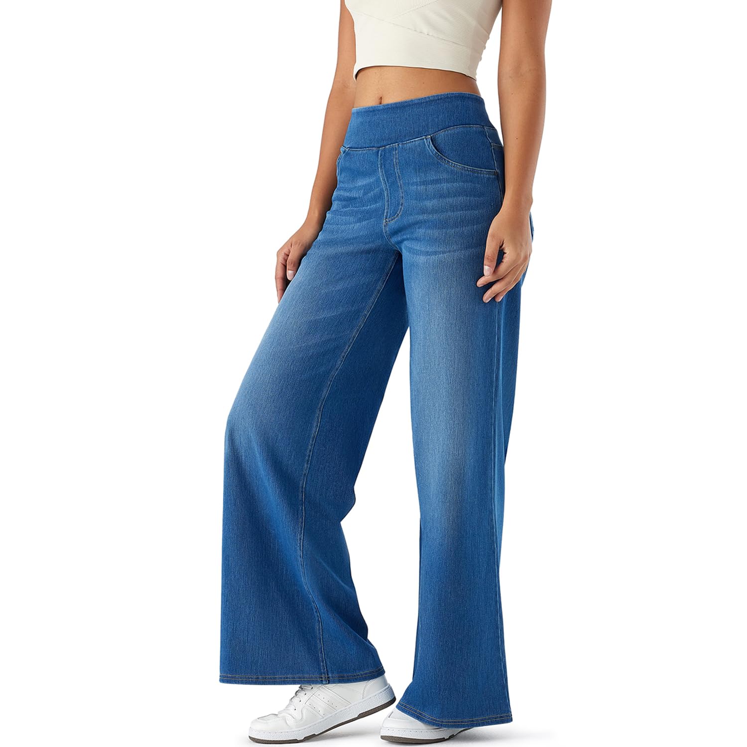 High Rise Wide Leg Jeggings