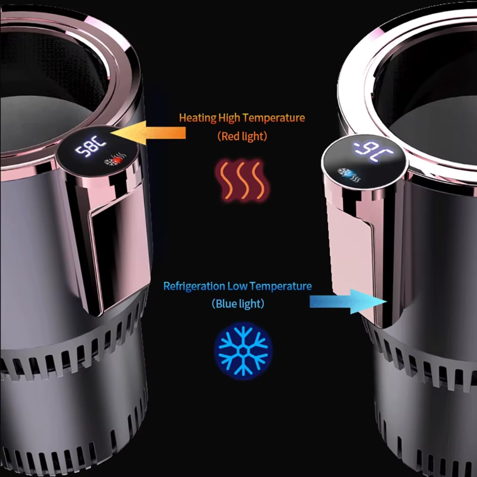Auto Innenraum Zubehör Per Smart Car 2-in-1 Tazza Calda E Fredda Portabevande Home Veloce Refrigerazione Raffreddamento Schermo Riscaldante Tazza Per Bevande