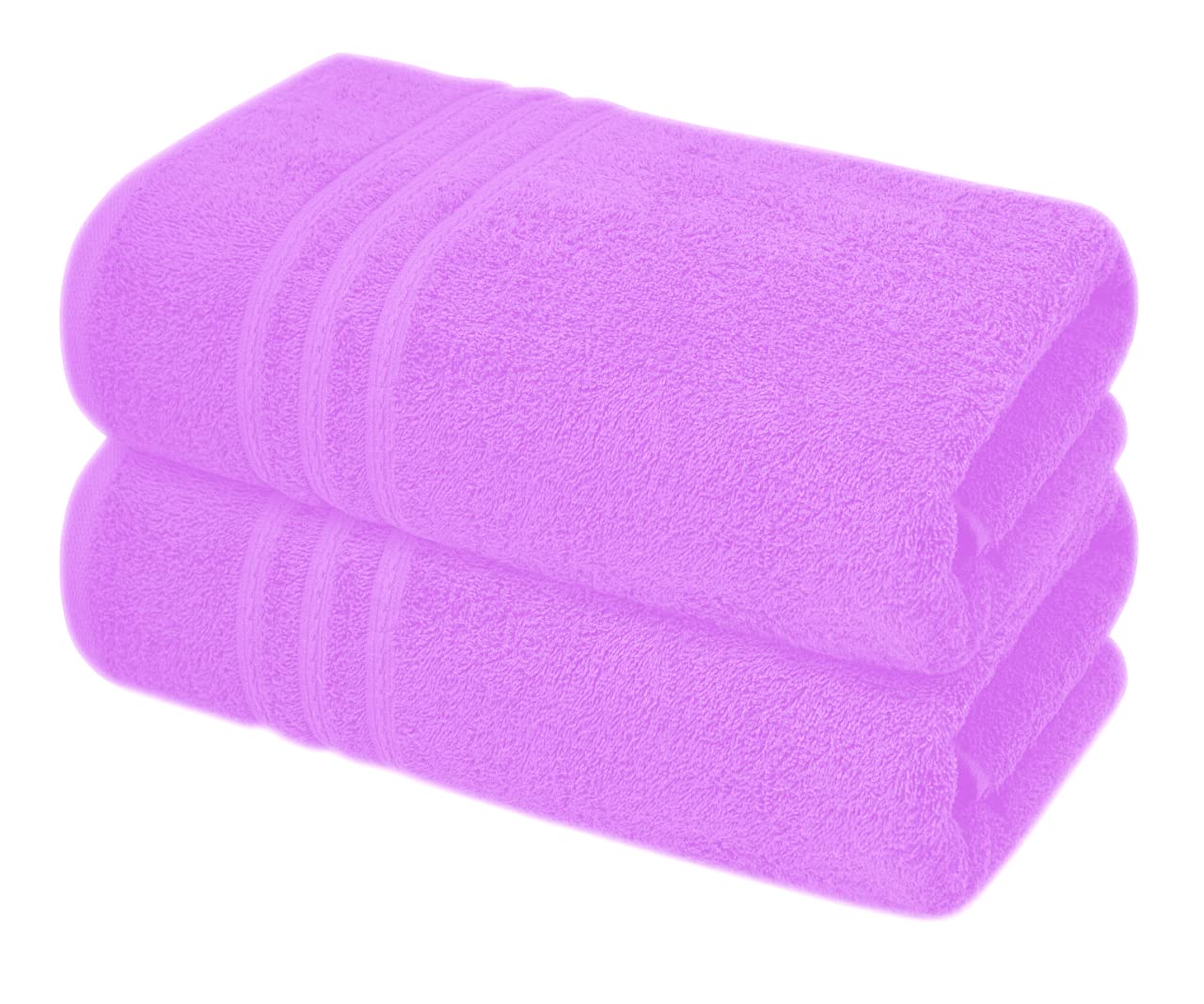 A & B TRADERS Extra Large Jumbo Bath Sheets - Beach Towels 100% Cotton | Huge Size 85 x 190 cm | Pack of 2 (Pink)