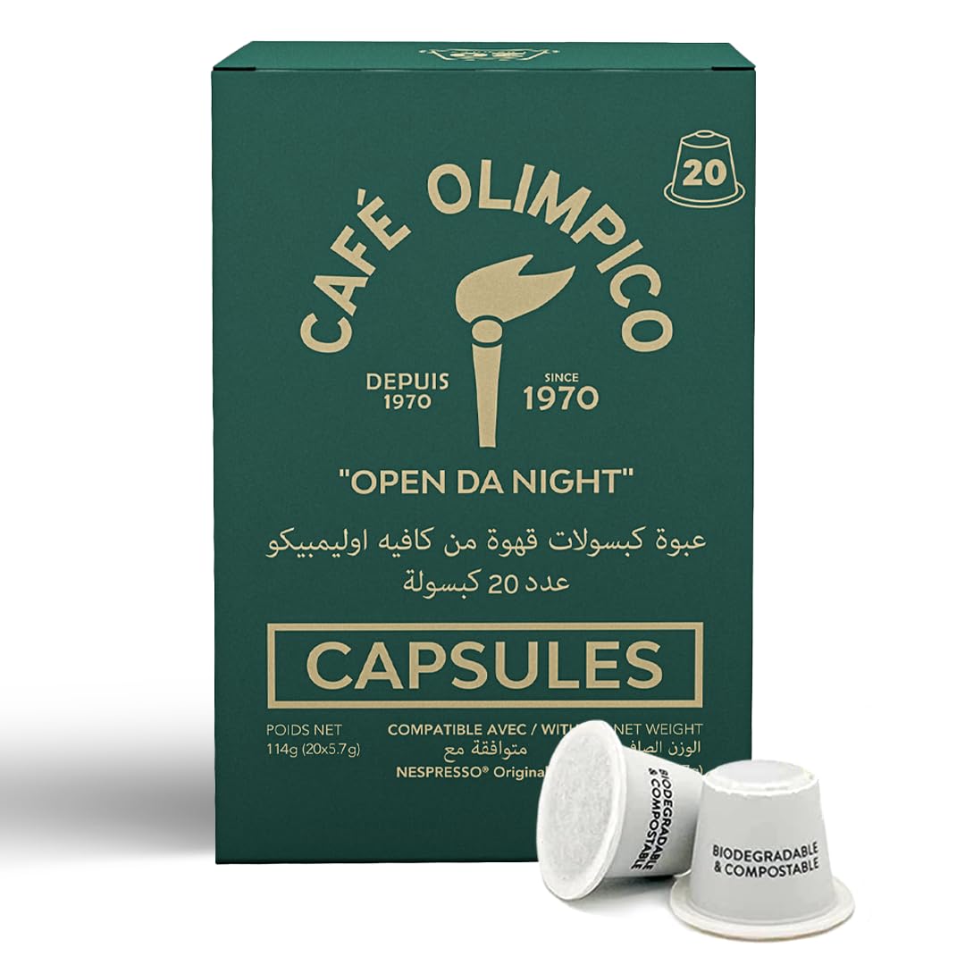 Coffee Capsules Pack of 20 - Authentic Italian Blend | 100% Biodegradable, Compostable | 70% Arabica, 30% Robusta | Compatible with Nespresso Original Line | Made in Canada | 114g