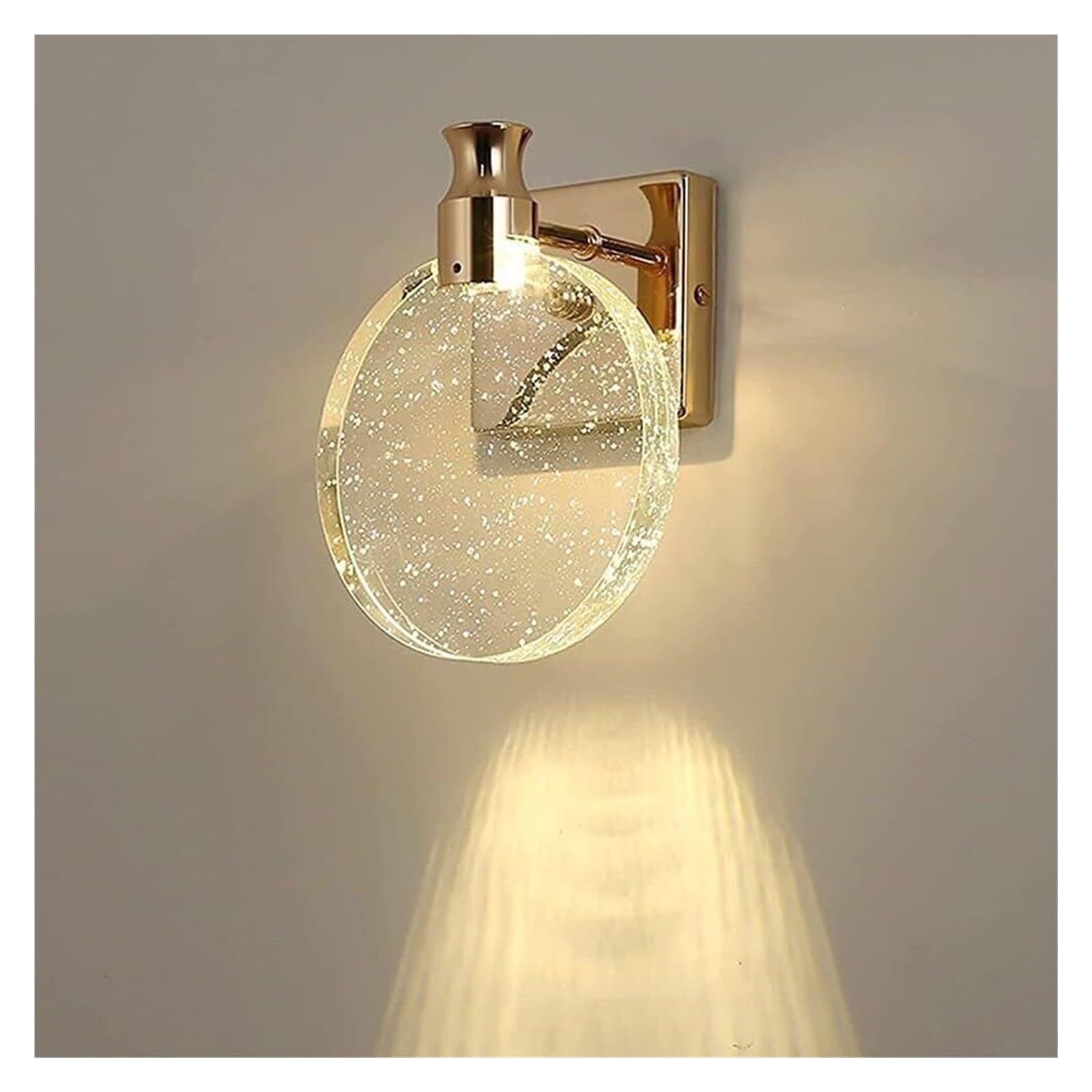VDOQTLJT Indoor Gold Crystal Wall Lamp Modern LED Light Bubble Stairs Foyer Sconce Lamps sconces(Tricolor Light)