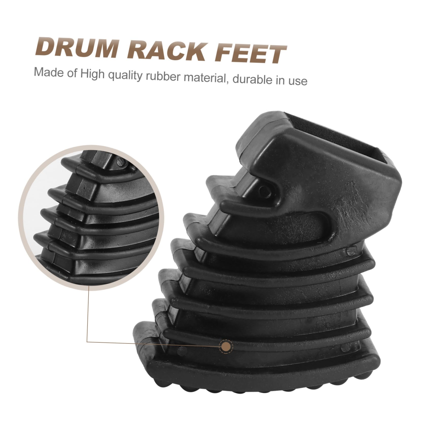 ibasenice 6pièces Caoutchouc Pour Support De De Sol Pour Support De Cymbale Accessoires De Percussion Noir