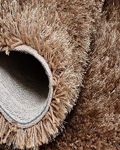 Image of Modern Fluffy Silky Micro Fiber Polyster Carpet /Runner for Bedroom, Study Room, Playing Room, Guest Room ETC 4x6 Feet C-29