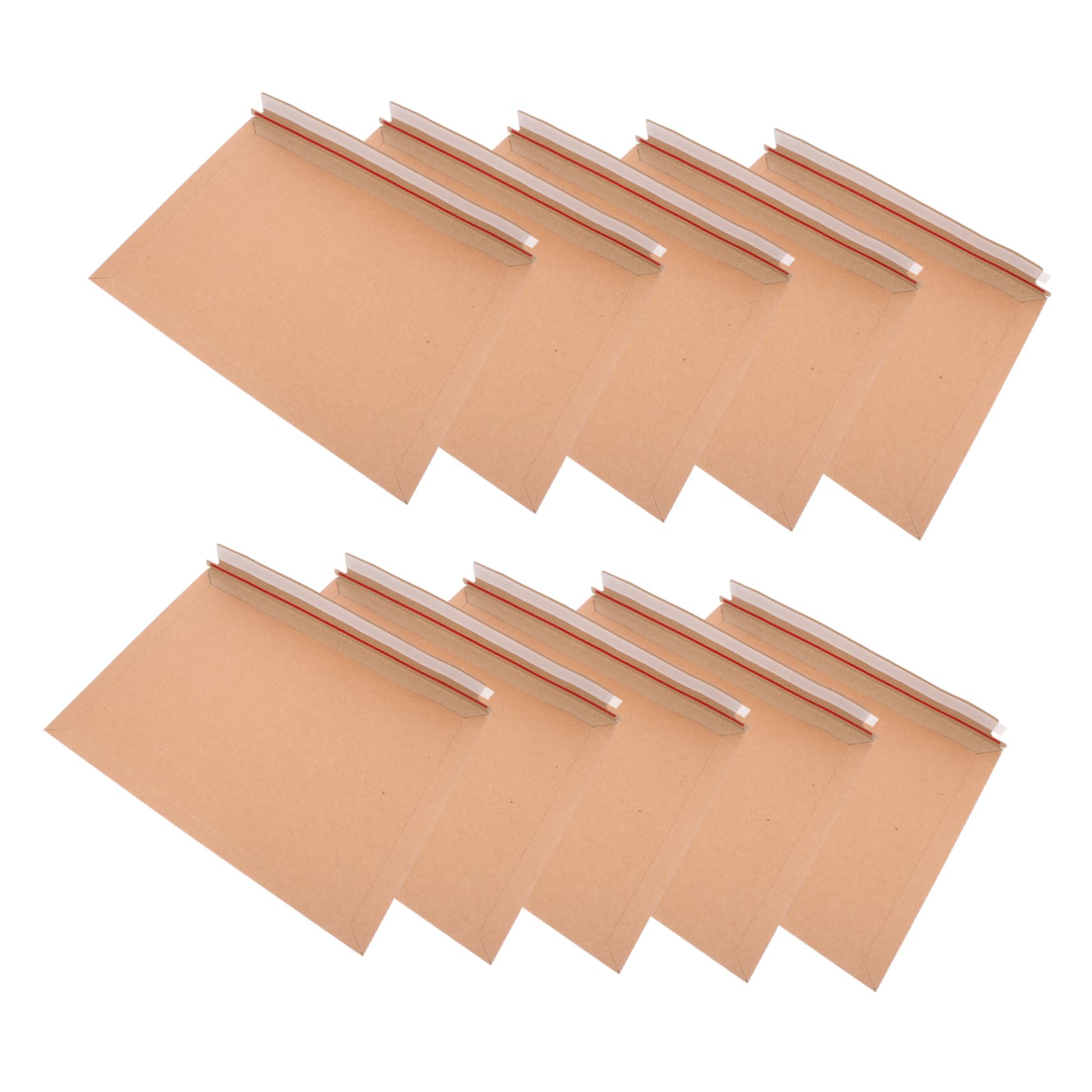 Briefumschläge 30 Stück A4 Papier Khaki Selbstklebend Flach