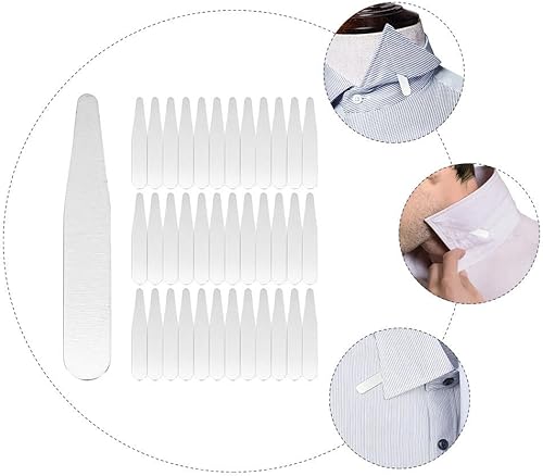 Miniatura 9 de PartyKindom 36 piezas de acero inoxidable collar se queda para hombres traje collar estancias para hombres camisas de vestir regalos para él, Acero