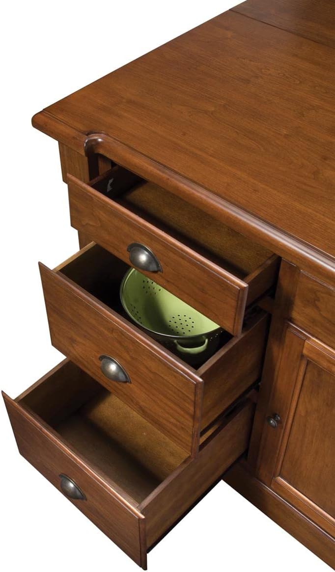 Aspen Rustic Cherry Kitchen Island by Home Styles : Home & Kitchen