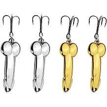 4pcs Funny Fishing Lures,Fishing Spoons Bass,FishingLure Trout Lures Spinner Baits,Fish Equipment Hook for Fishing Lovers,Gift for Men