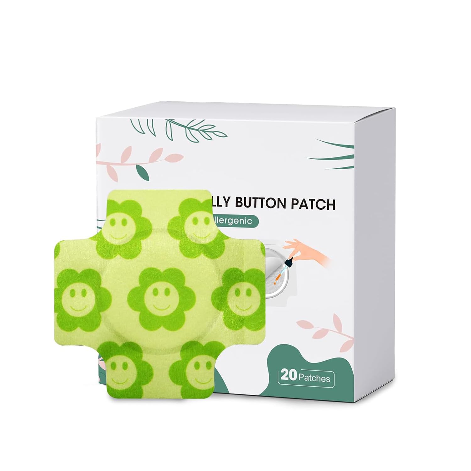 ZIBUYU® 20Pcs Castor Oil Pack Wrap for Belly Button, Disposable Castor Oil Pack Skin Friendly Non-woven for Liver Detox Leakingproof Adhesive Belly Button.