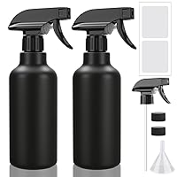 Vista 11 de Botellas de plástico Hethyo, botellas de spray vacías 16.9oz/500ml, paquete de 2 botellas de pulverización resistentes, botella de agua