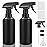 Hethyo Spray Bottles 16.9oz/500ml Plastic Empty Spray Bottle for Hair Mist/Stream Spraying Heavy Duty Water Spray Bottles for Cleaning Solutions, Plants 2 Pack (Black)