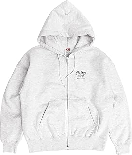 BEN DAVIS パーカー ベンデイビス イラスト 発泡 バックプリント ジップパーカー メンズ 裏起毛 スエット ユニセックス