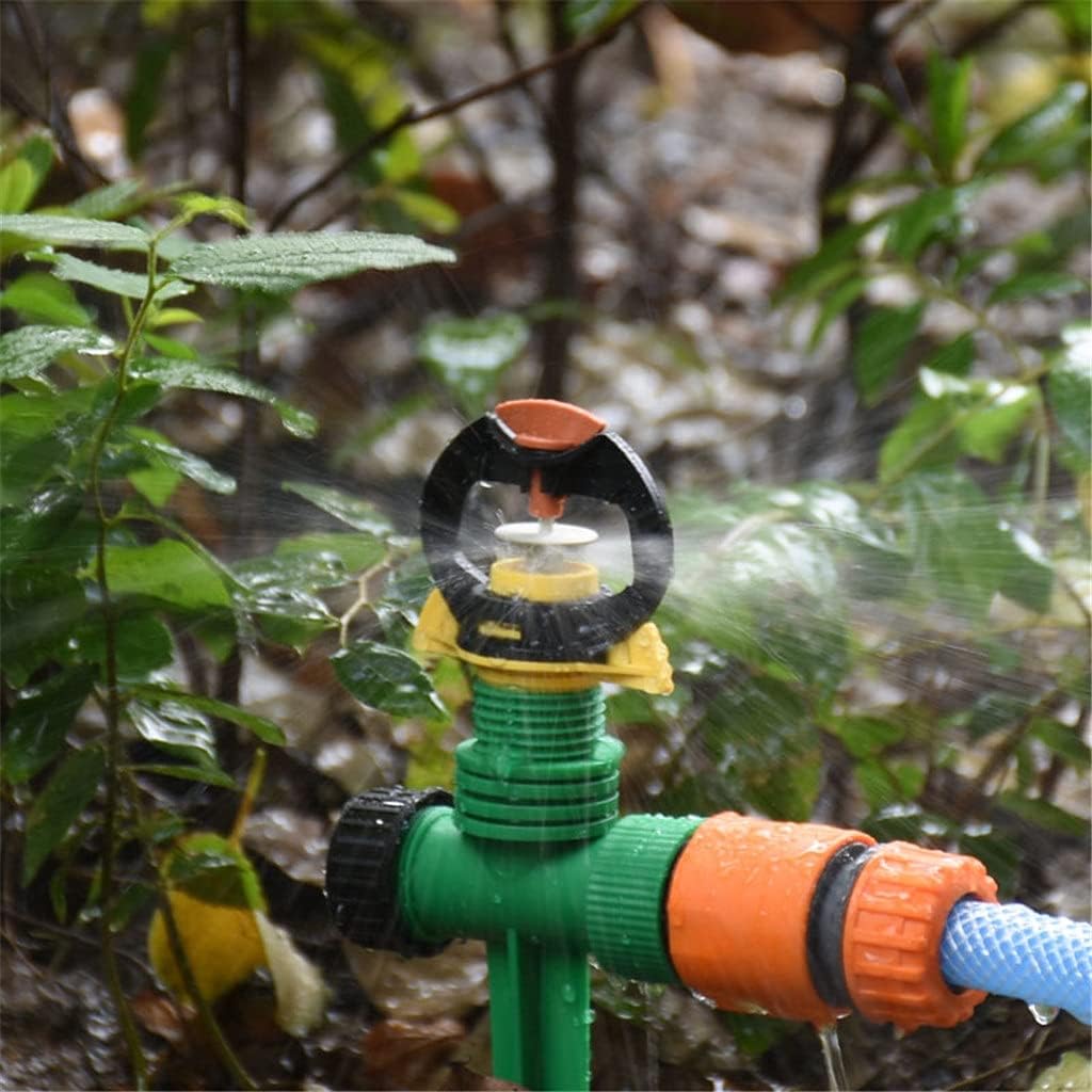 1/2 Inch Rotating Sprinkler Nozzle Holder Water Nozzle G1 / 2" Plastic Spike Watering Sprinkler Garden Lawn for 1/2 Hose 1pcs(E)
