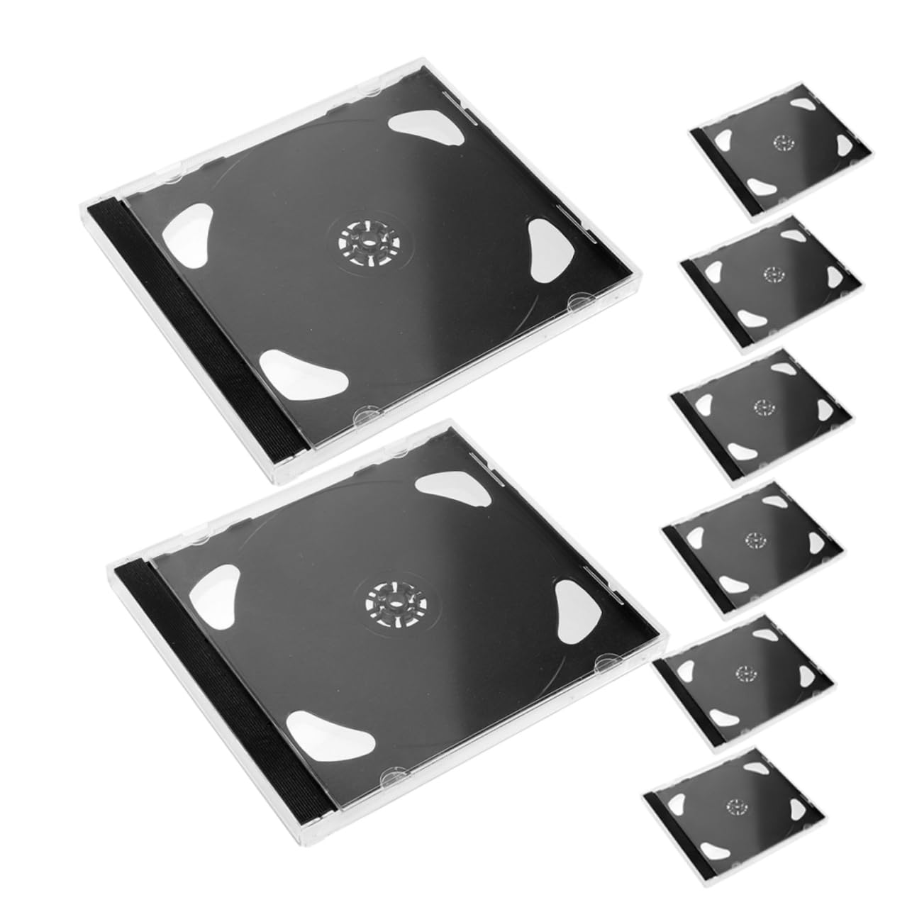 KOMBIUDA 8pezzi Custodia Trasparente Per Cd Supporto Per Dvd Scatola Riutilizzabile Per Cd e Dvd Organizer Leggero e Compatto Per Dischi Protezione Da Graffi e Urti