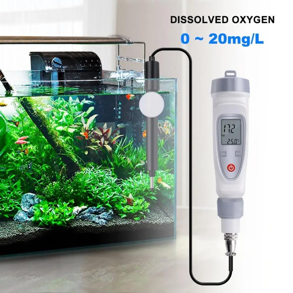 Probador portátil de agua de oxígeno disuelto con respuesta rápida, medidor de DO ligero de 185 mm para uso en campo