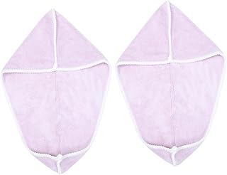 FRCOLOR 2 Pçs Touca De Cabelo Seco Envoltório Lenço De Cabeça Chapéu De Cabelo Seco De Absorção Toalha De Banho Microfibra Chapéu De Cabelo Seco Chapéu De Secagem Rápida Touca De Banho De