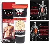Vista 4 de Crema abdominal, músculo abdominal anticelulítico y masaje reafirmante paquete de ocho abdominales quemador de grasa abdominal pérdida de peso crema
