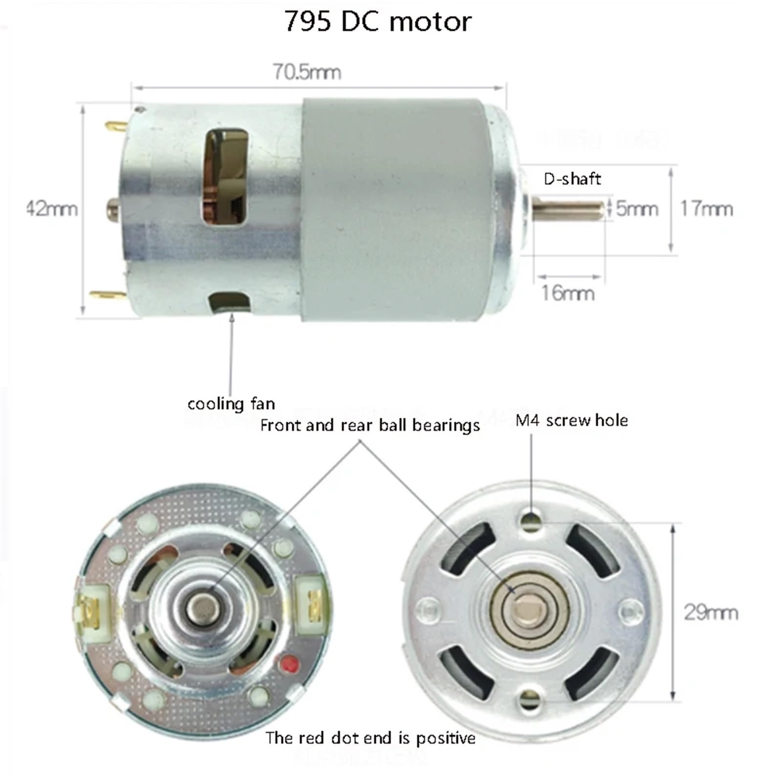 775, 795, 895, 12V, 24V, szybki silnik do rolet cc o wysokim momencie obrotowym, elektronarzędzie, nowe silniki i części (silnik 795)