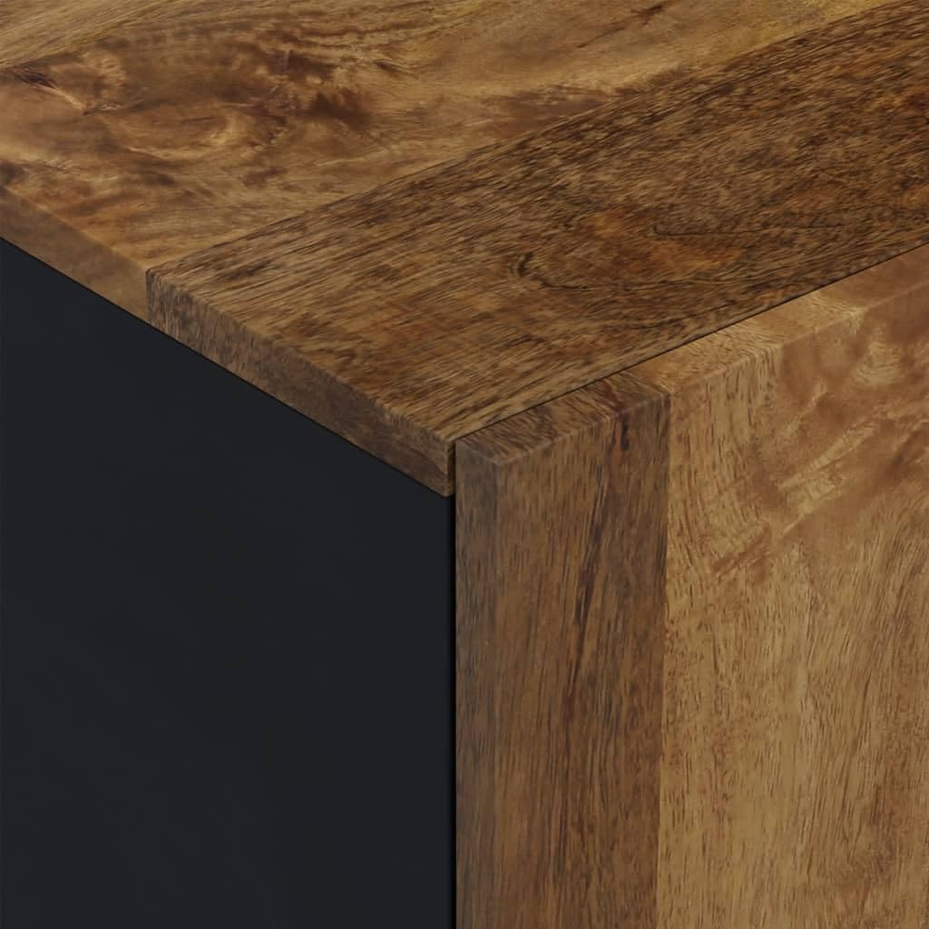 vidaXL Meuble TV 80x33x46 cm Bois de manguier et d'ingénierie, Support TV, Armoire média, Armoire HiFi, unité TV, Meuble multimédia, Meuble latéral