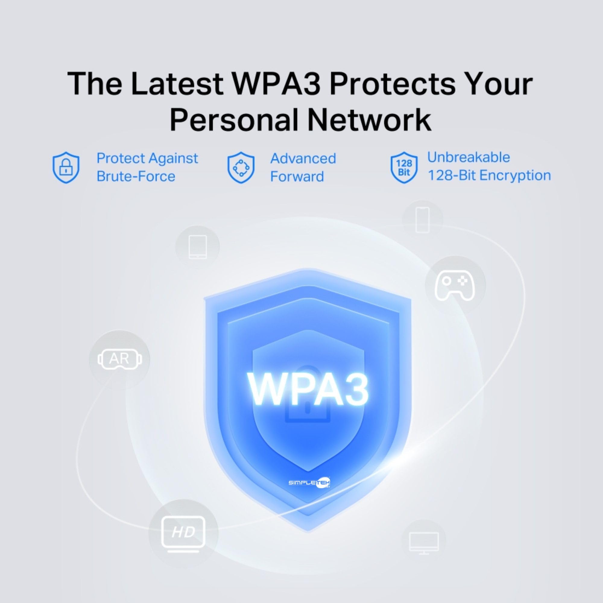 SIMPLETEK Karta WiFi PCIe AC1200 i Bluetooth 5.0 | Dual Band 867Mbps 5 GHz | Technologia MU-MIMO | Bezpieczeństwo WPA3 | Win 10/11