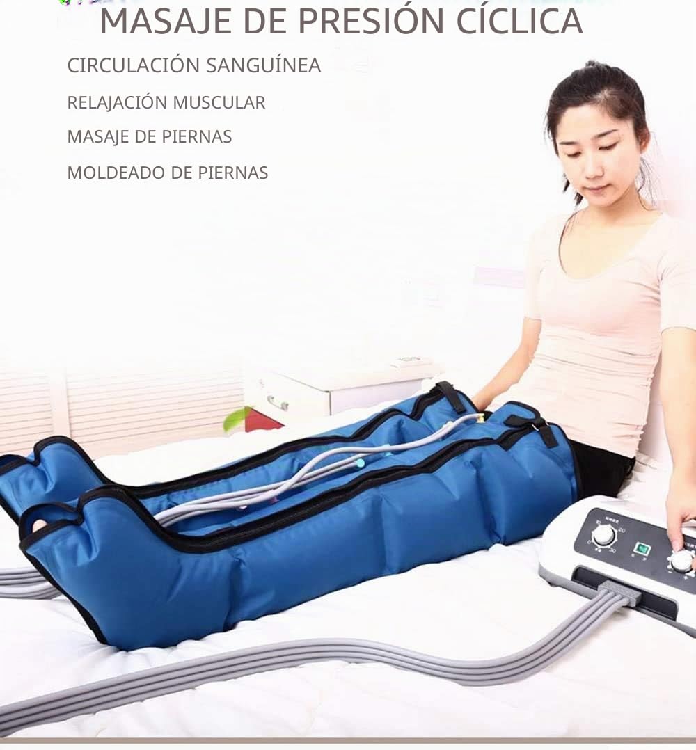 Masajeador De Compresión De Aire Presoterapia Pierna Brazo Cintura Masajeador Circulación Presión Deslizante Dispositivo De Masaje Presión Y Tiempo Fácil De Configurar